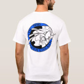 T-shirt Bleu superbe de poulet (Dos)
