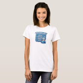 T-shirt Bleu Tendance CAFÉ D'ABORD PUIS ENFANTS Dessin Gra (Devant entier)