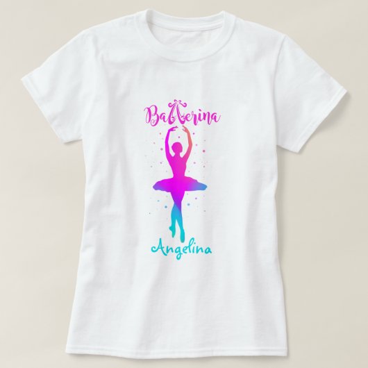 T-shirt bleu turquoise rose (Design devant)