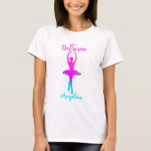 T-shirt bleu turquoise rose (Devant)