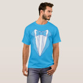 T-shirt bleu Tuxedo (Devant entier)
