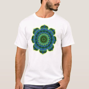 T-shirt bleu vert mandala