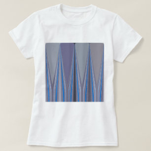 T-shirt Bleu, violet, gris Chevron Art Imprimer