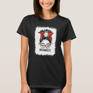 T-shirt Bleu Volleyball Nonna Life Leopard Messy Bun M