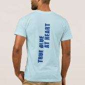 T-shirt Bleu vrai au coeur (Dos)