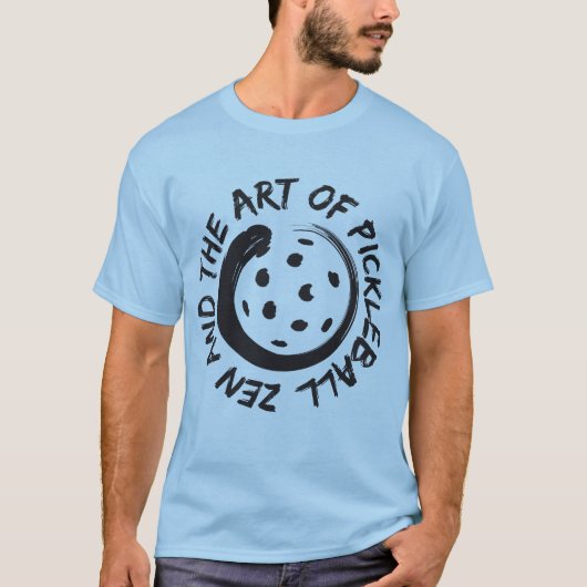 T-shirt bleu Zen Pickleball (Devant)