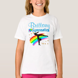 T-SHIRT BLEUE MAGNIFIQUE J'AIME LA GYMNAST PERSONNALISER T