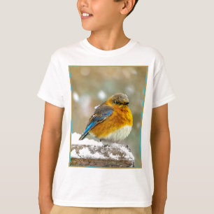 T-shirt Bleuet de l'Est en neige - Photo originale