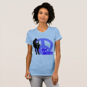 T-shirt Bleus d'amour de paix (Devant entier)