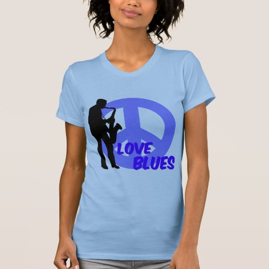 T-shirt Bleus d'amour de paix (Devant)