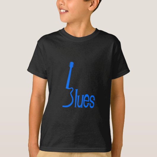 T-shirt Bleus de guitare (Devant)