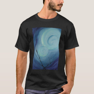 T-shirt bleus intenses sur une chemise