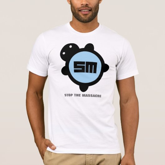 T-shirt Bleus layette/noir (Devant)