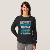 T-shirt Blind and Low Vision   Respect Blind People (Devant entier)