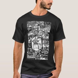 T-shirt Blind Blake sur Paramount Records Collage Blanc