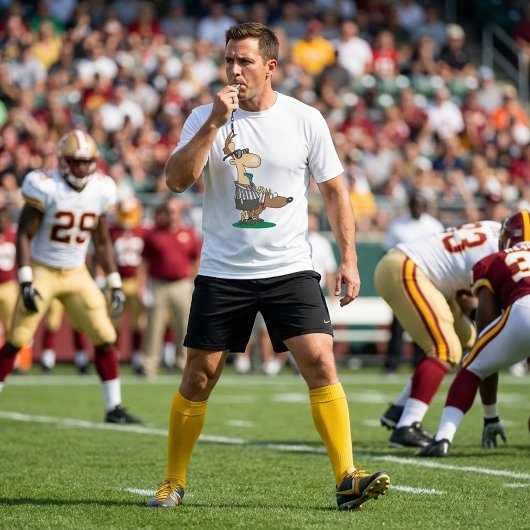 T-shirt Blind Referee with Guide Dog Sports Humor