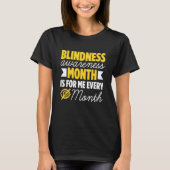 T-shirt Blindness For Blind People Blind Person Braille Re (Devant)
