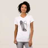 T-shirt Bling et art stylet super de chaussure (Devant entier)