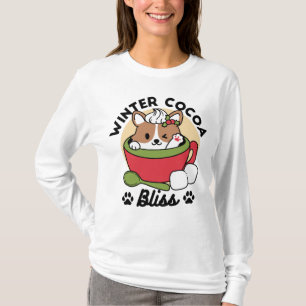 T-shirt Bliss de cacao d'hiver - Chien mignon en mode Mug