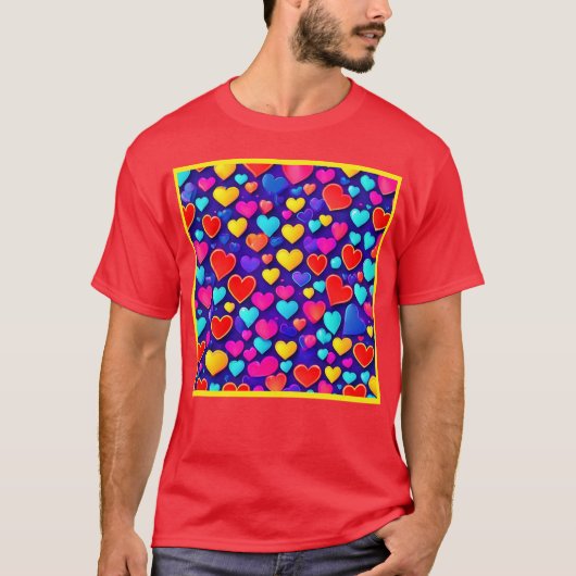 T-shirt Blissful Love : Coeurs Chic dévoilés (Devant)