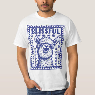 T-shirt Blissful Smiling Alpaca - Embrace le bonheur