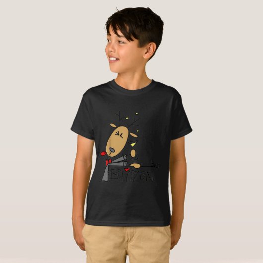 T-shirt Blitzen Christmas Funny Reindeer (Devant entier)