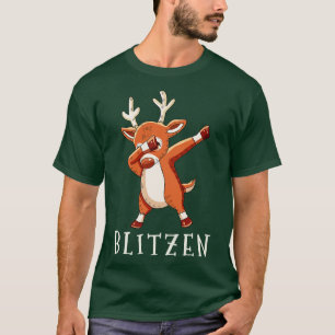 T-shirt BLITZEN Santas Reindees Famille Correspondante Noë