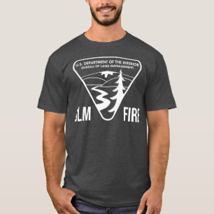 T-shirt BLM FIRE Bureau de la gestion des terres Blanc