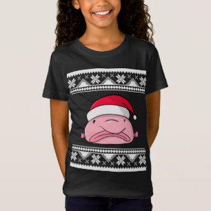 T-Shirt Blobfish Noël Père Noël Strange Funny Deep Sea Fi