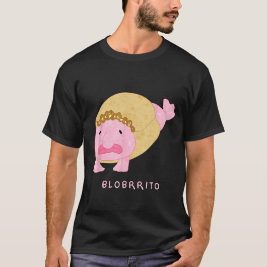 T-shirt Blobritto Blobfish Burrito Jeu de mots - Poisson D (Devant)