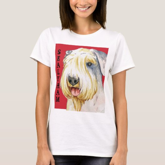 T-shirt Bloc couleur Sealyham Terrier (Devant)