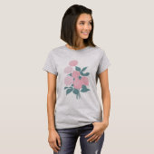 T-shirt Bloc de bouquet rose Fleur Imprimer dessin (Devant entier)
