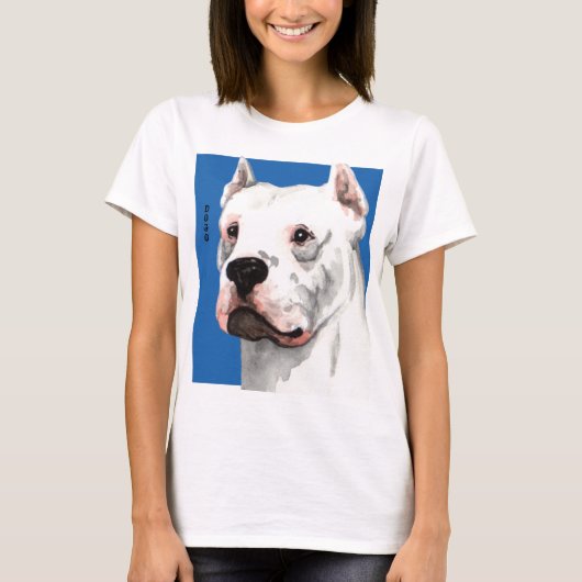 T-shirt Bloc de couleurs Dogo Argentino (Devant)