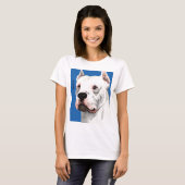 T-shirt Bloc de couleurs Dogo Argentino (Devant entier)