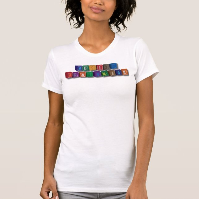T-shirt Bloc de sensibilisation sur l'autisme (Devant)