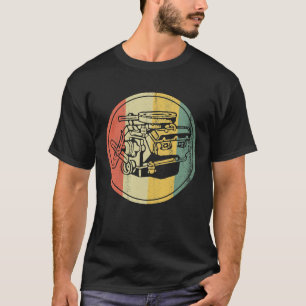 T-shirt Bloc Moteur Rétro Mécanicien Auto Diesel Camion Vo