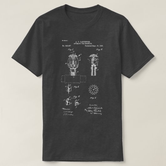 T-shirt Blocage automatique d'extincteurs breveté 1895 Ala (Design devant)