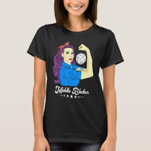 T-shirt Blocage Moyen Forte Femme Vintage Thé de Volley-ba