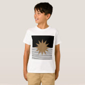 T-shirt Blocage noir blanc et soleil Brown (Devant entier)