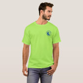 T-shirt Block Island RI Blue Ocean Wave Circle Design (Devant entier)