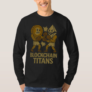 T-shirt Blockchain Titans™ Bitcoin contre Ethereum Crypto