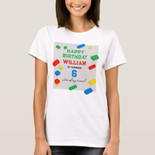 T-shirt Blocs colorés Anniversaire de enfant Maman