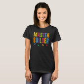 T-shirt Blocs Construire des briques Constructeur principa (Devant entier)
