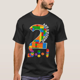 T-shirt Blocs de construction briques 2 ans Awesome Birthd