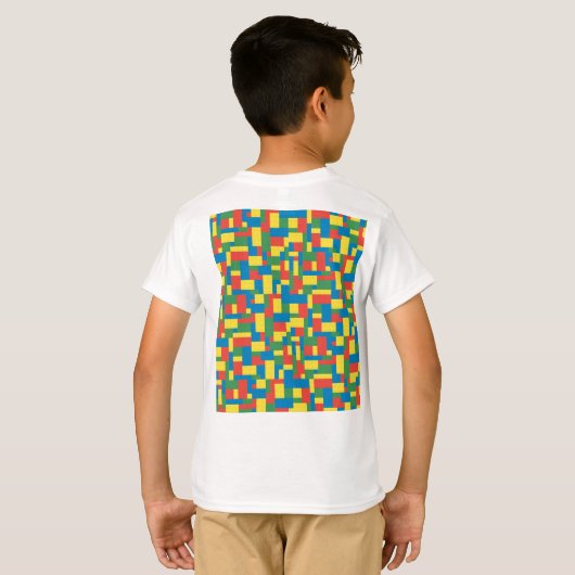 T-shirt Blocs de construction Briques d'anniversaire 7 ans (Dos entier)
