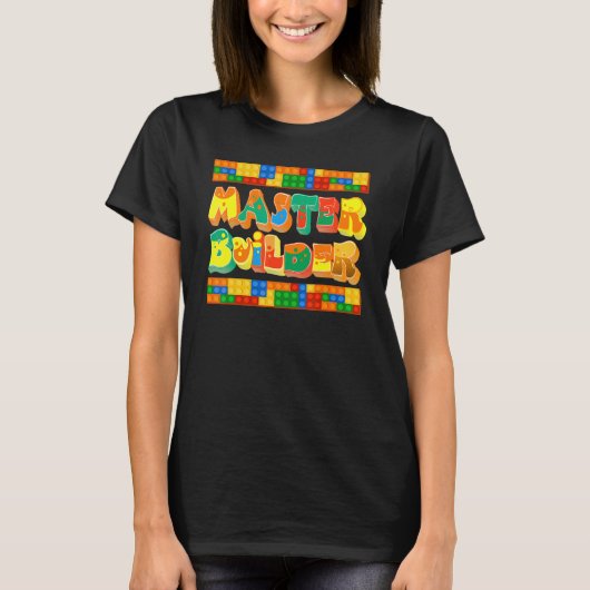 T-shirt Blocs de construction Cool Builder maître (Devant)