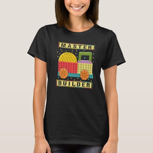 T-shirt Blocs de construction Cool Builder maître (Devant)