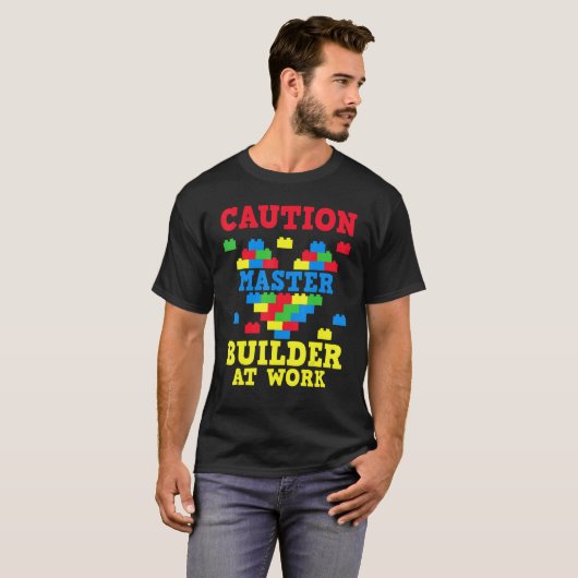 T-shirt Blocs de construction Master Builder Briques 4 (Devant entier)