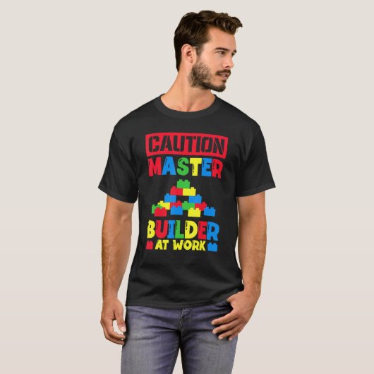 T-shirt Blocs de construction Master Builder Briques 5 (Devant entier)