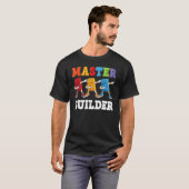 T-shirt Blocs de construction pour enfants Master Builder (Devant entier)